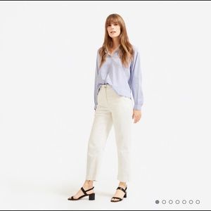 Everlane Corduroy Straight Crop bone